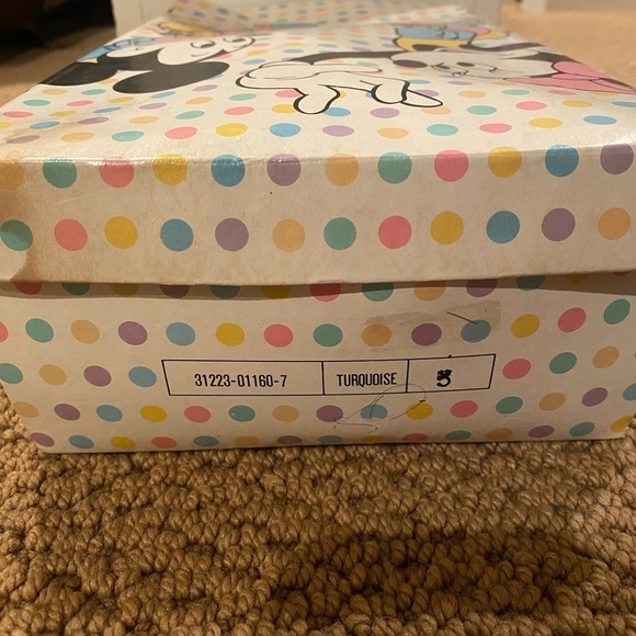 💥Mickey & Minnie Mouse Turquoise Blue Inner Floral Lace Converse Shoes - Picture 7 of 7